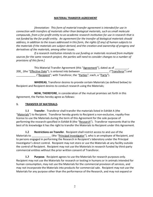 material transfer agreement template 002