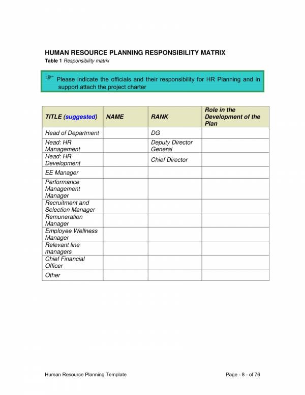 sample hr planning template 08