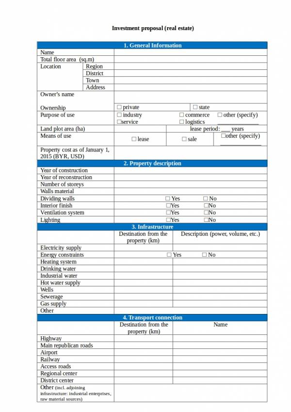 Investor Proposal Template Parahyena com