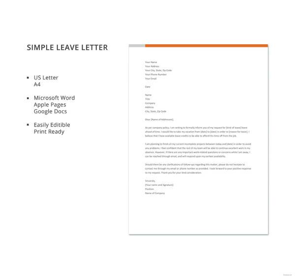 business template paper card source printable Sample PDF, Apple Samples 42 Letter Pages   â€“ Word, Leave