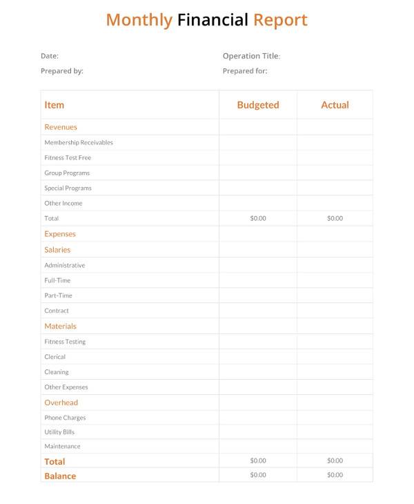 18 Monthly Report Templates PDF Word Adobe Illustrator Apple 