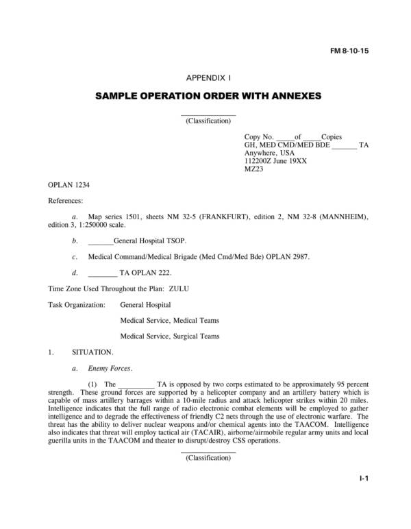 sample military operation order with annexes 01