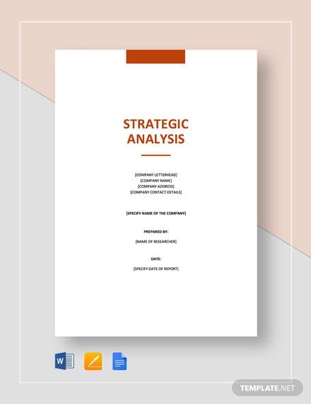 strategic analysis template