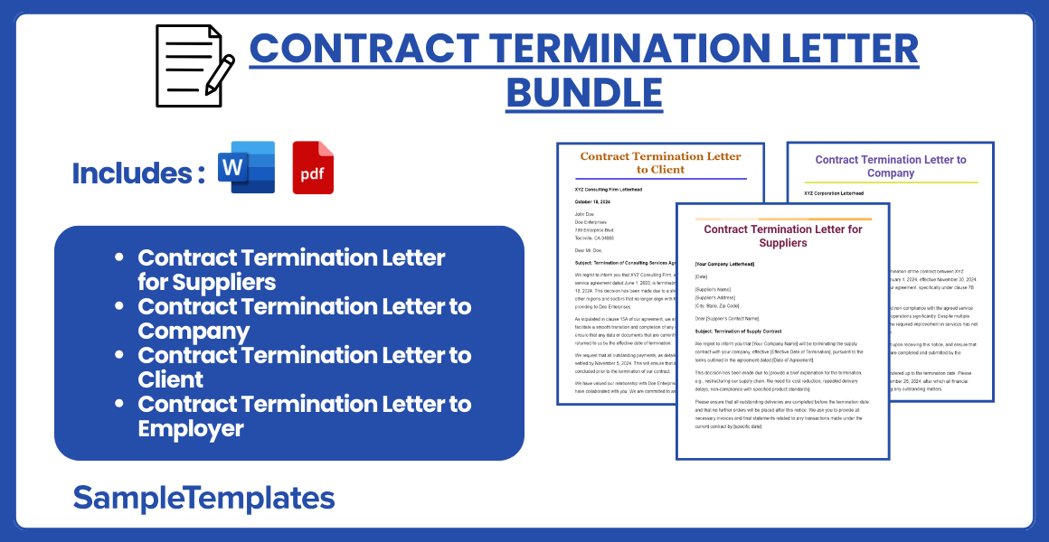 contract termination letter bundle