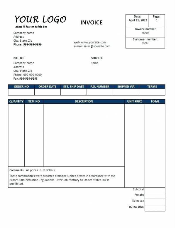 FREE 10 Dental Invoice Templates In PDF MS Word Excel