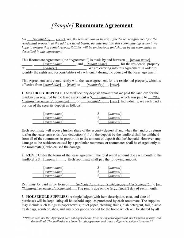 FREE 11+ Sample Room Rental Agreement Templates in PDF | MS Word