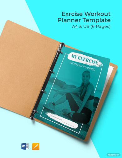 exercise workout planner template