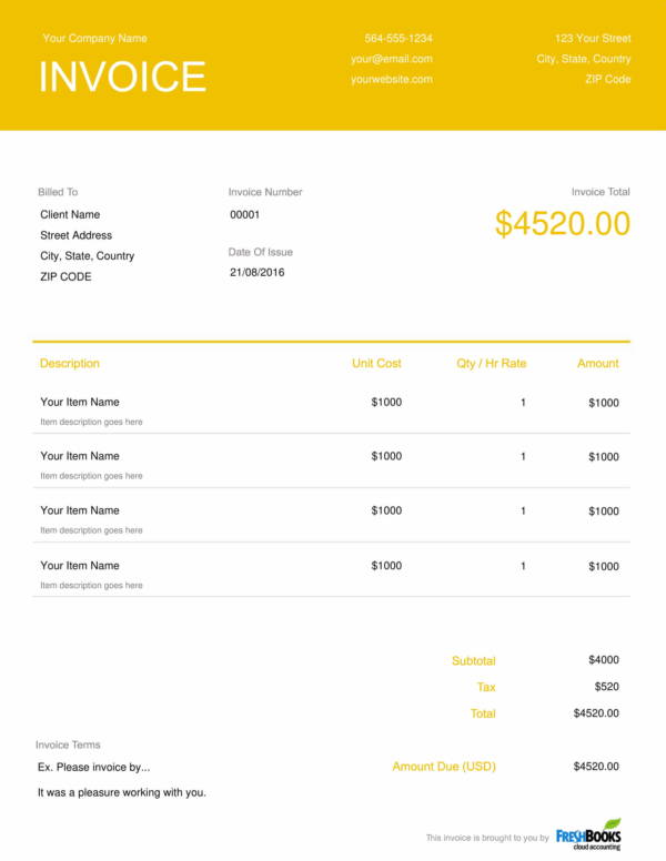 free event planner invoice template 1