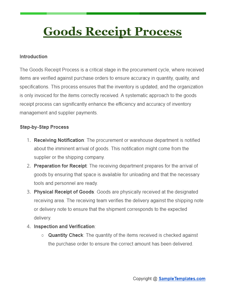 goods receipt process