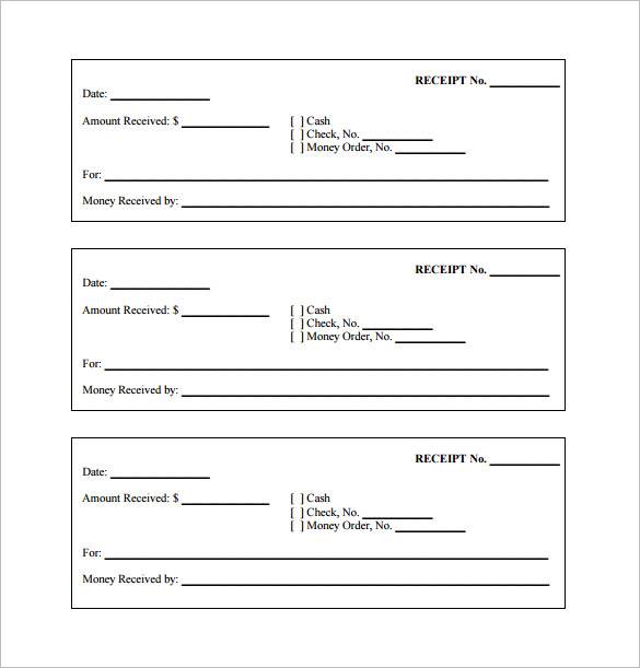 printable blank receipt sample template