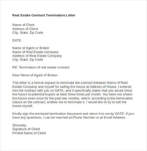 FREE 41+ Contract Termination Letter Templates in MS Word PDF