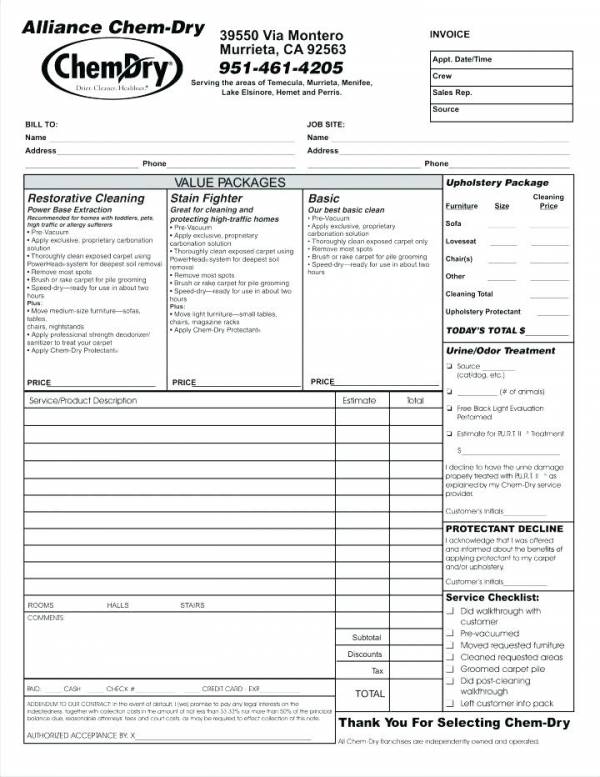 FREE 12+ Dry Cleaning Receipt Samples & Templates in PDF Excel