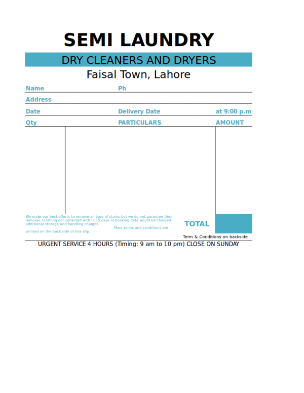 free 12 dry cleaning receipt samples templates in pdf