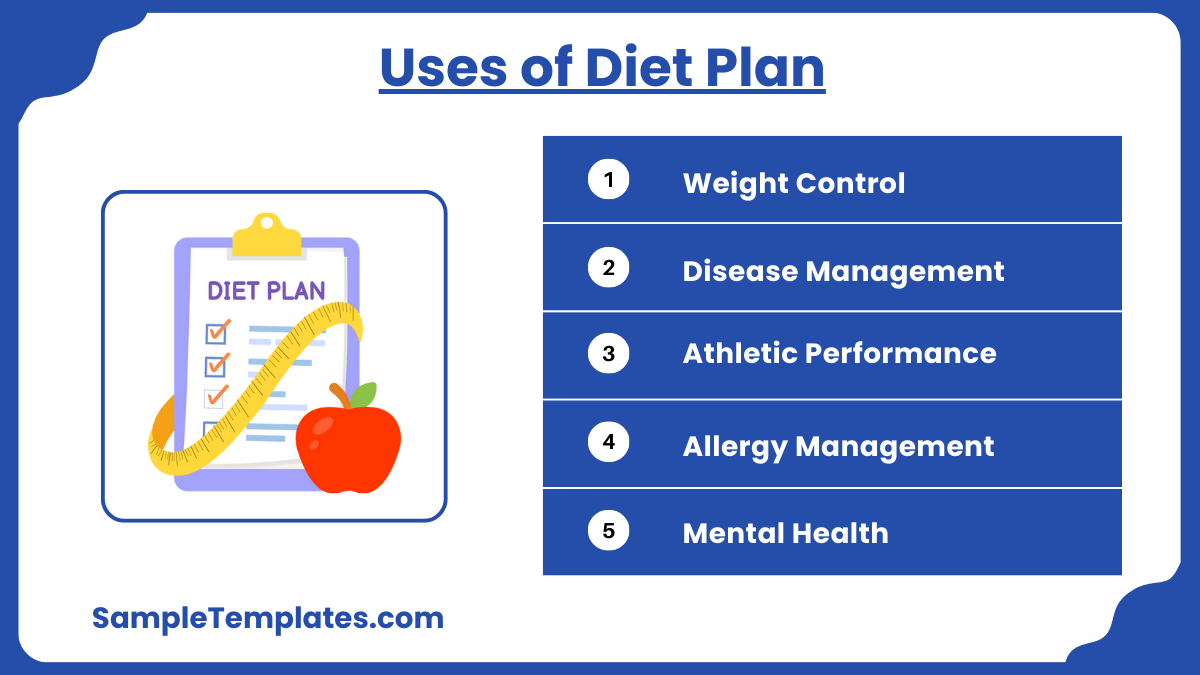 uses of diet plan