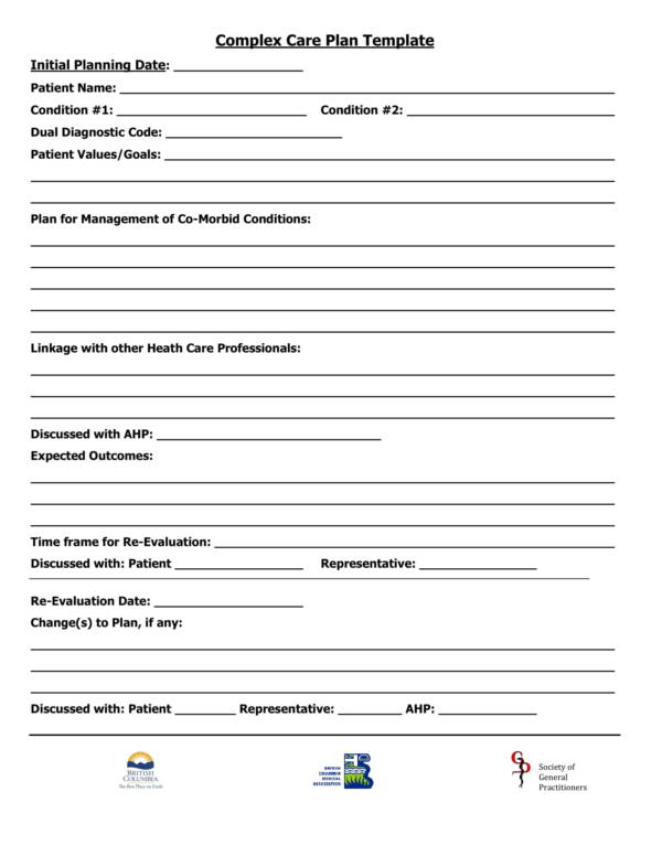 Care Plan Template Pdf