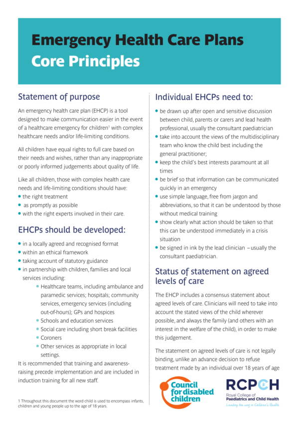 core principles of emergency care plans 1