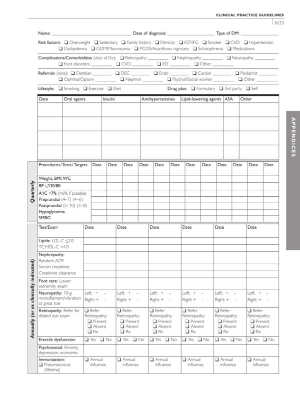 sample diabetes patient care plan template 2