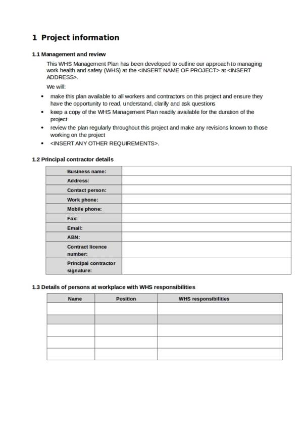 work health and safety whs management plan1