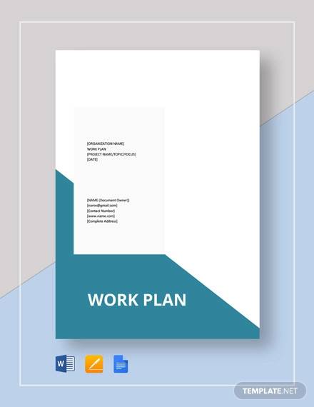 blank work plan template