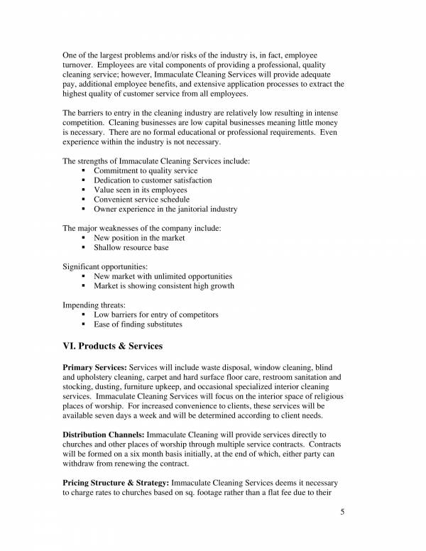 cleaning service business operational plan 09