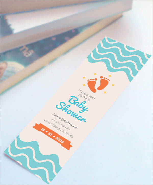 free baby shower bookmark template