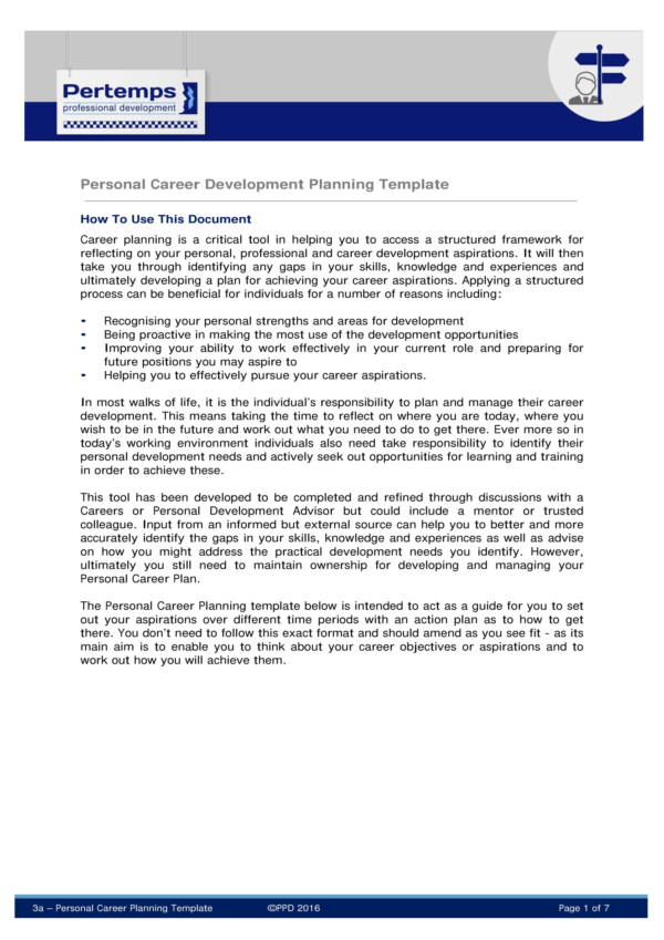 personal career development planning template 1