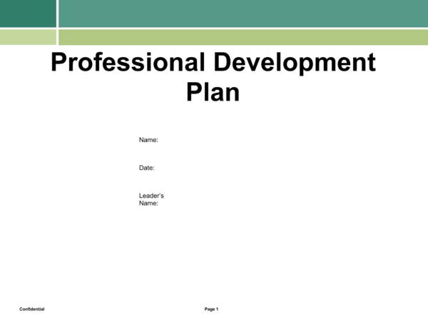 professional career development plan 1