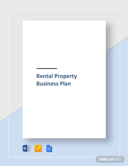 FREE 10 Rental Property Business Plan Templates In PDF MS Word