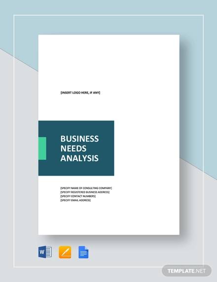 sample business needs analysis template