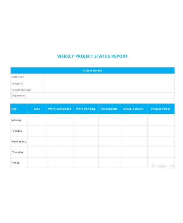 22+ Sample Weekly Report Templates – PDF, Word, Pages | Sample Templates