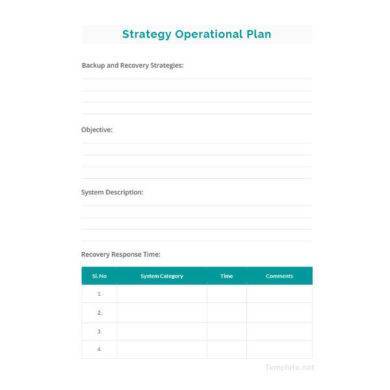 simple operational plan template