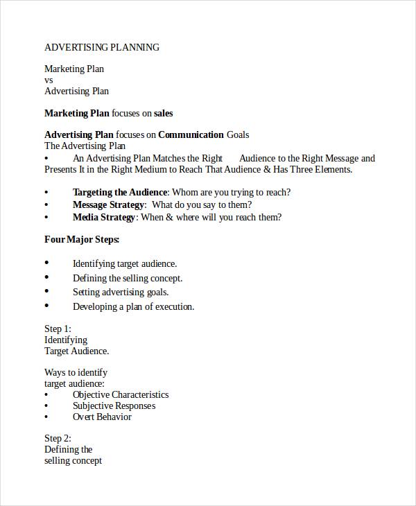 advertising and marketing plan template