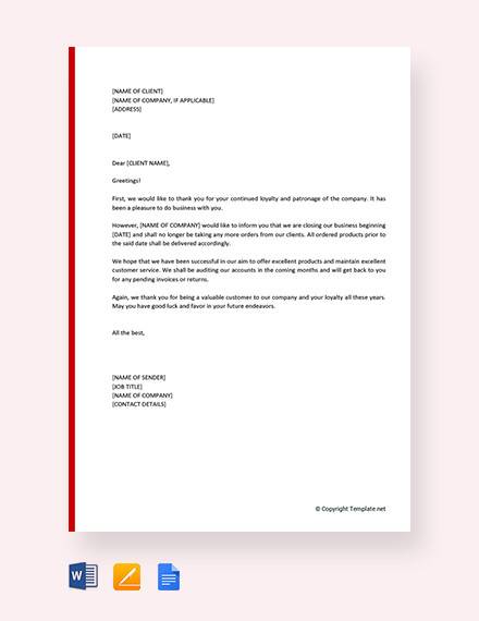 closing business letter to clients