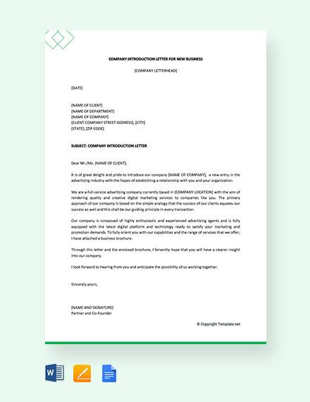 company introduction letter for new business2