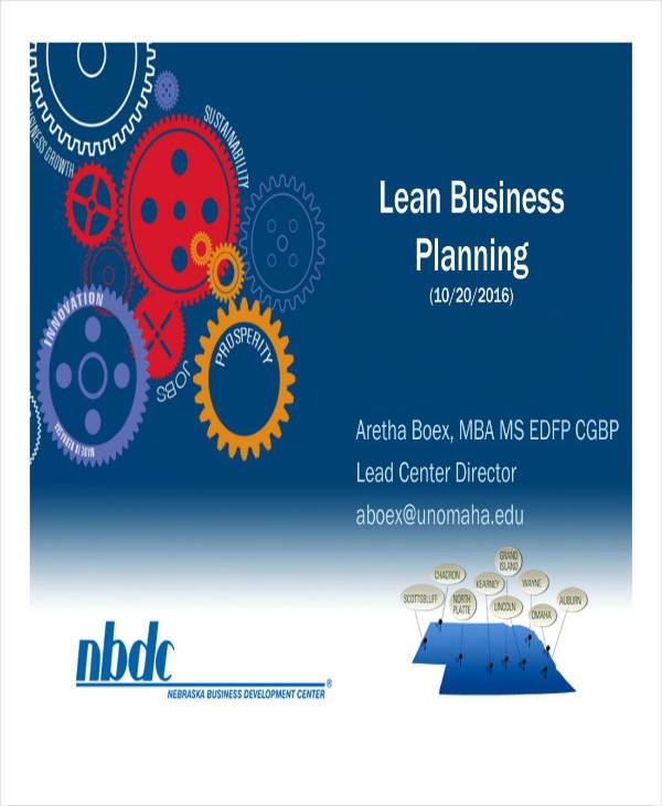 example of lean business plan