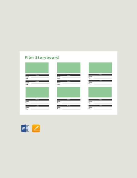 film storyboard template