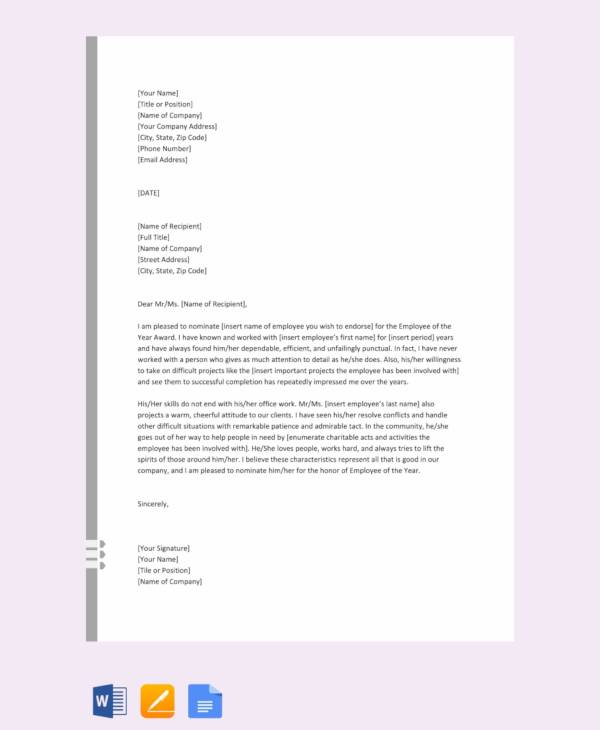 free endorsement letter template