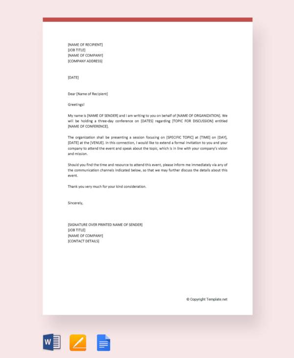 Formal Invitation Letter Sample For An Event from images.sampletemplates.com