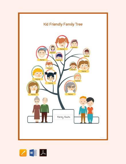 free kid friendly family tree template