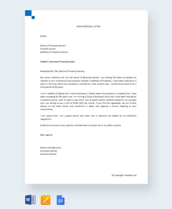 application letter for space rental