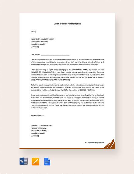 application letter for promotion government