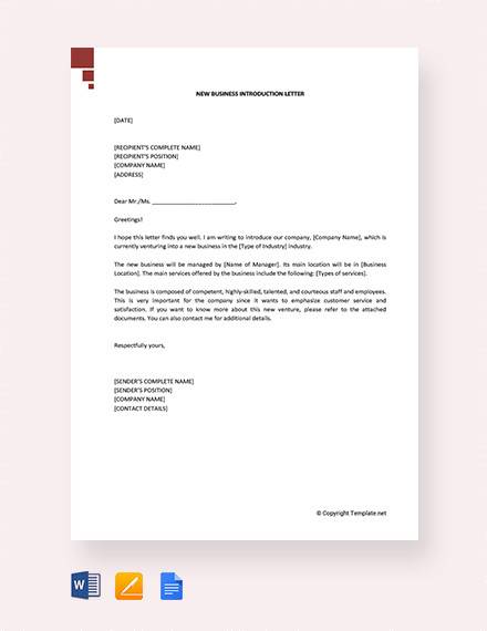 short introduction letter to customer