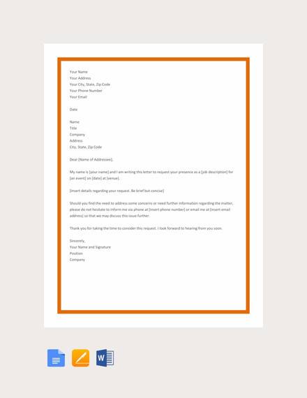 free request letter template