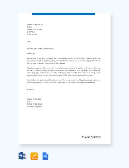 free school event proposal letter