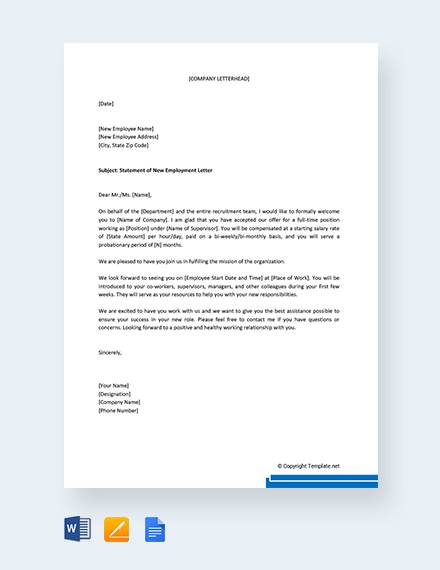 Free 13 Statement Letter Samples In Pdf Ms Word Pages Google Docs