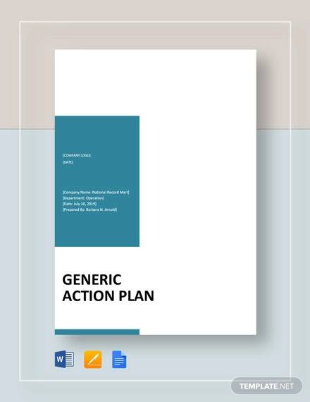 generic action plan template