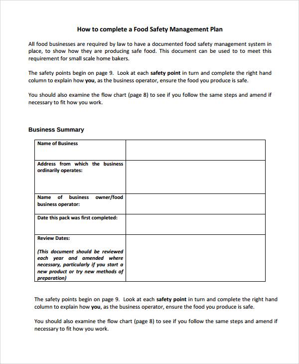 business plan template for bakery