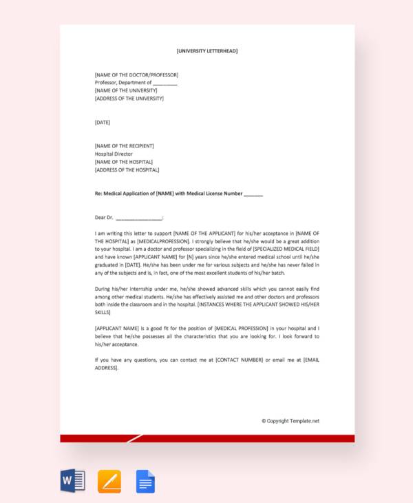 letter of support for medical application