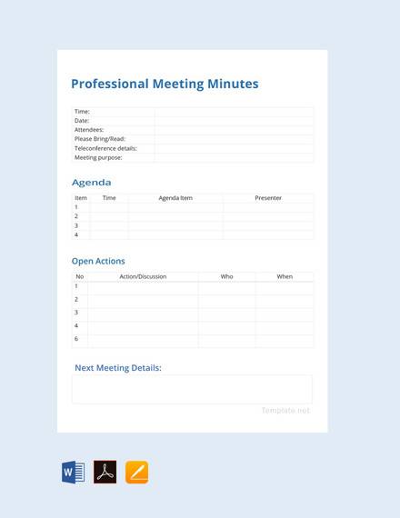 Professional Minutes Of Meeting Format from images.sampletemplates.com