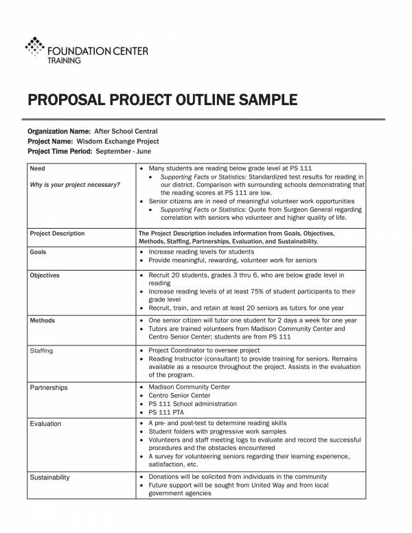 proposal project outline sample 1